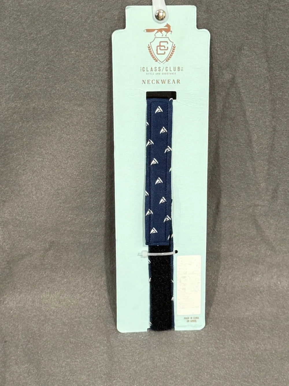 Class Club Boys Navy Sailboat Bow Tie NWT Pre-Tied Adjustable Velcro Nautical